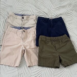 OshKosh B'gosh and cat&Jack Flat Front Shorts Beige, Navy, Olive sizes 6-7